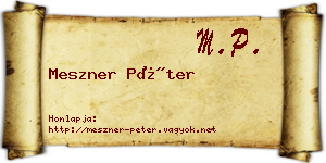 Meszner Péter névjegykártya